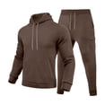 thumbnail image 3 of Mens Long Sleeve, Tracksuit with Hooded Pullover and Elastic Waist, 3 of 5