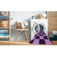 thumbnail image 2 of Ahgly Company Machine Washable Indoor Square Transitional Heliotrope Purple Area Rugs, 6' Square, 2 of 7