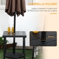 thumbnail image 4 of Outsunny Table d'Appoint de Jardin, Table Basse avec Trou pour Parasol, Patio, Noir, 4 of 9