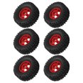 thumbnail image 3 of RC Car Tires And Wheels, Improve Appearance Stable Driving Replacement RC Car Tires  For WPL C14 C24 C34 C44 Red, 3 of 8