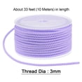 thumbnail image 2 of Unique Bargains Nylon Beading Thread Cord 3mm Extra Strong Braided Nylon String for Necklace Crafting 10M/33 Feet, Light Purple, 2 of 5