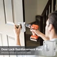thumbnail image 3 of Lock and Door Reinforcer, Door Lock Reinforcement Plate, Stainless Steel Home Security Door Lock Plate with 1-3/8" Thickness, 2-3/8" Backset, and 2-1/8" Bore, 3 of 7