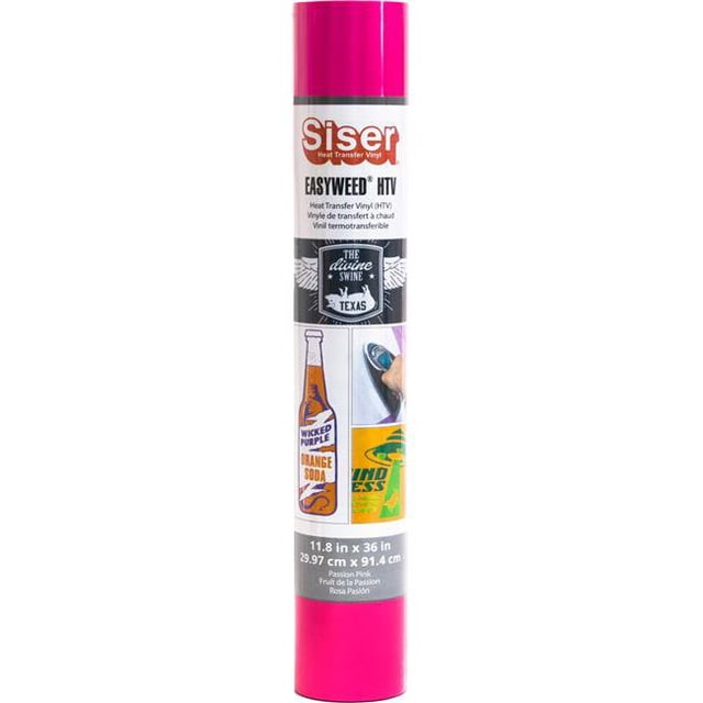 Siser MIEW11-83686 Rouleau de Vinyle HTV Easy Weed 11,8 x 36 Po, Rose Passion