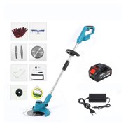 8 Inch Cordless Electric Lawn Mower Brushless Motor Grass Trimmer Adjustable Length Angle Telescopic Pruning Garden Tools Wheel ,Easy to Use