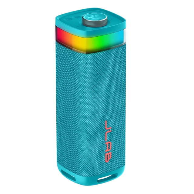 JLab JBuds Party Haut-Parleur Bluetooth Portable, 30 W, Autonomie de 12 Heures, Éclairage RVB, Anti-Éclaboussures, Bleu Marine