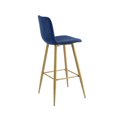 thumbnail image 3 of Homylin Modern Counter Height Bar Stools Set of 2, 30" Upholstered Bar Chairs Dining Stool with Backs, Golden Legs and Footrest for Home Bar Kitchen Island, 3 of 9