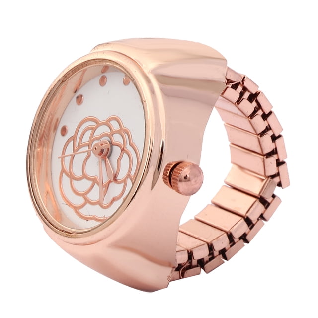 Simple Quartz Ring Watch, Ring Watch, Alloy For Most Women Beautiful Girls Gold,Rose Gold
