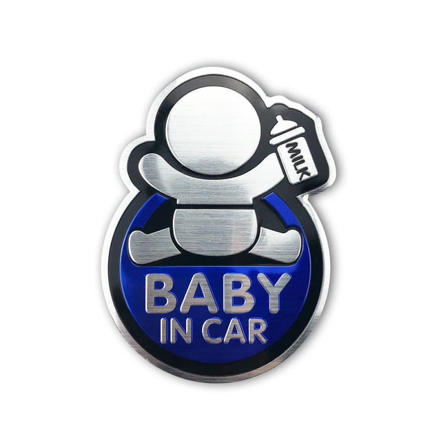 Baby in Car Sticker Baby on Board Car Aluminum Sticker for Octavia Fabia A