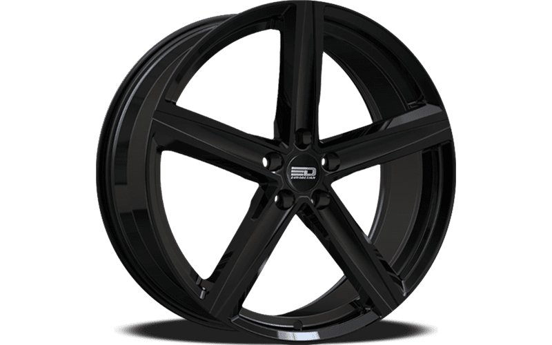 4 x jantes Euro Design Spa en alliage Noir brillant de 17x7.5 pouces pour 2018 - 2026 Honda Accord