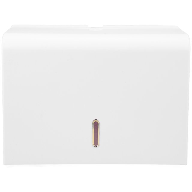 Distributeur d'Essuie-tout Mural, Porte-Essuie-Tout à Main Commercial au design Élégant en Plastique Blanc. le Distributeur Présente une Forme Rectangulaire Compacte avec une Fente visible pour Surveiller les Niveaux de Serviette. Idéal pour les Salles de Bain, les Cuisines et l'Organisation de la Cuisine, Il Mesure 26,20x20,00x10,20 cm et Accueille Diverses Tailles d'Essuie-Tout à Main. Monté au Mur pour Plus de Commodité et Convient à un Usage public et Domestique.