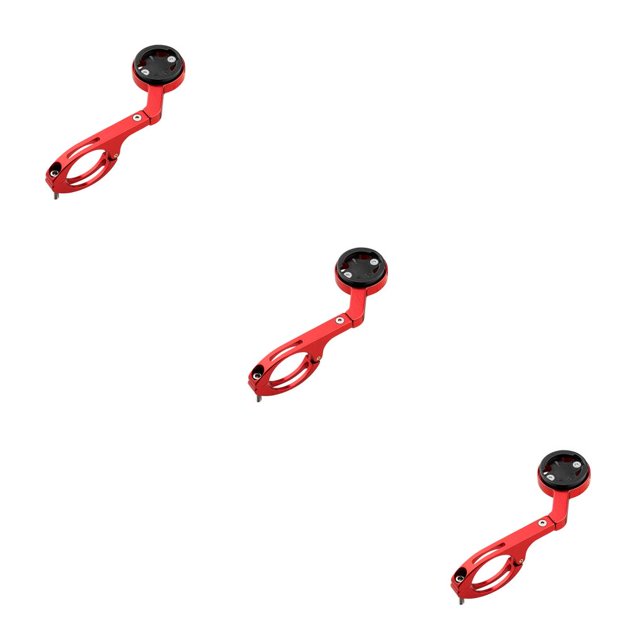 relayinert Bicycle Computer Camera Mount Holder Multi-purpose Bike Aluminum Alloy Cellphone Torch Stand Bracket Accessory Red 3Set