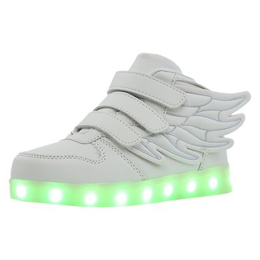 TJAZFJPA Chaussures pour Enfants Filles Chaussures pour Enfants à DEL 7 Couleurs Lumineuses Montantes Chaussures Lumineuses pour Enfants Usb Recharge Colorée Chaussures Lumineuses Espadrilles pour Tout-Petites Filles Chaussures de Volleyball pour Enfants