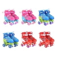 thumbnail image 1 of maskred Patins à Roulettes Roses 2 Pcs pour Enfants Filles 8-12 Ans Flash Complet Roue en Caoutchouc PU Bleu Sans Paillettes, 1 of 6
