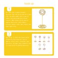 thumbnail image 3 of 10 Pieces Table Number Stand Round Shape Metal Convenient Card Holder Centerpieces Paper Clamp Wedding Decoration Tabletop Decor Gold round, 3 of 6