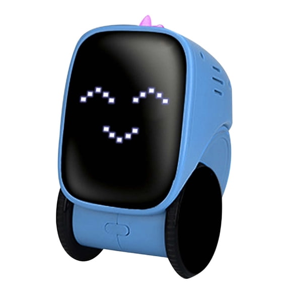Jouet Éducatif Robot à Codage Stem Bleu avec Télécommande, Dialogue Vocal, Détection de Gestes pour Enfants de 5 à 12 Ans