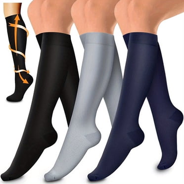 3pairs Copper Compression Socks For Blood Circulation 15-20mm Hg Compression Socks For Women And Men