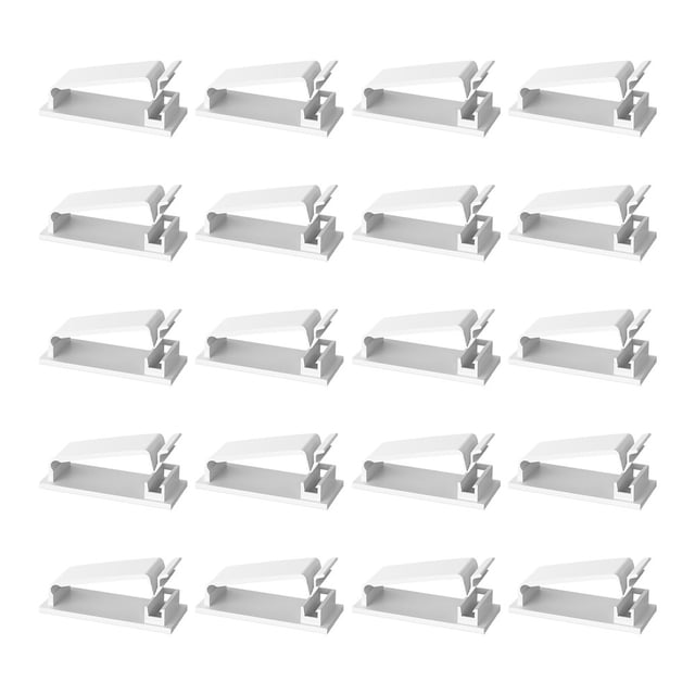 Cable Clips 20-Piece Self-Adhesive Cable Holders Cable Clamps for Home Office