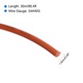 thumbnail image 2 of Uxcell 24AWG Stranded Wire Hookup 30M/100ft Orange, Electrical Wire UL1007 Spool, 2 of 6