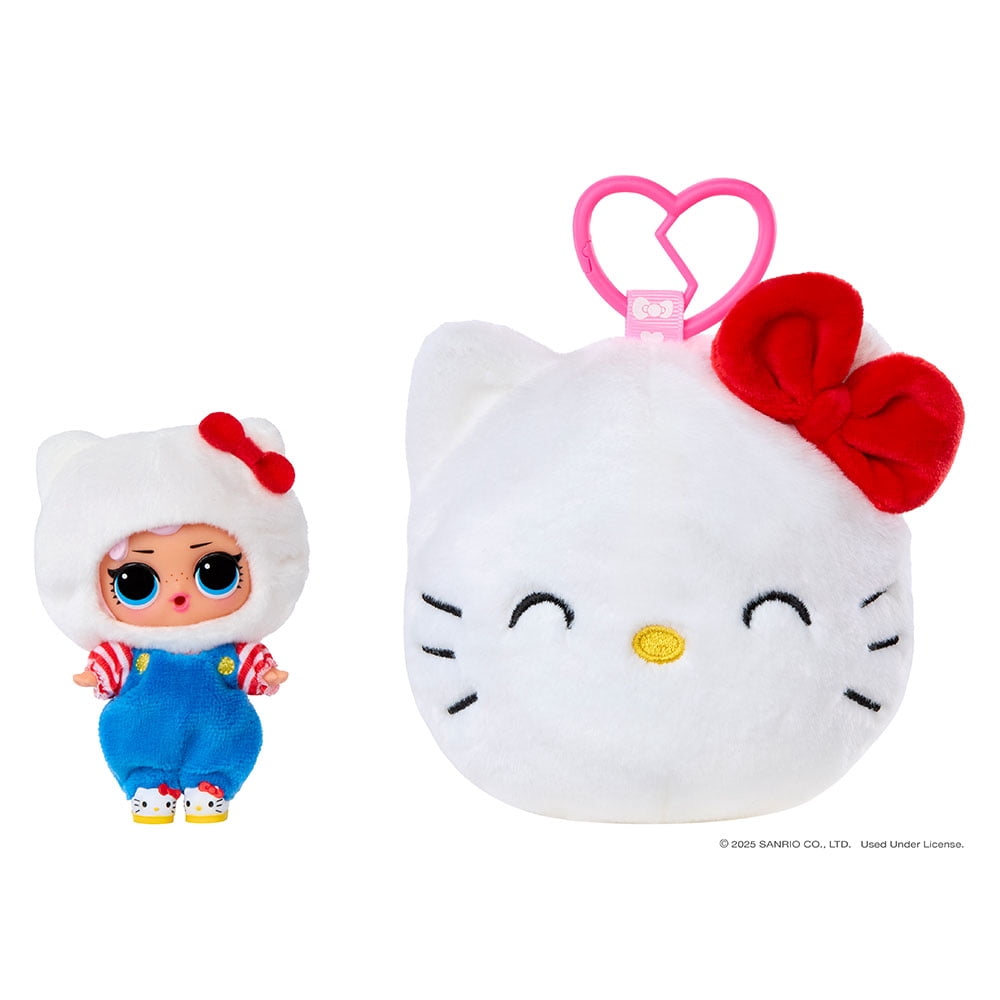 Surprise de peluche réversible L.O.L. Surprise! Loves Hello Kitty avec poupée Tout-petit et porte-clés assortis