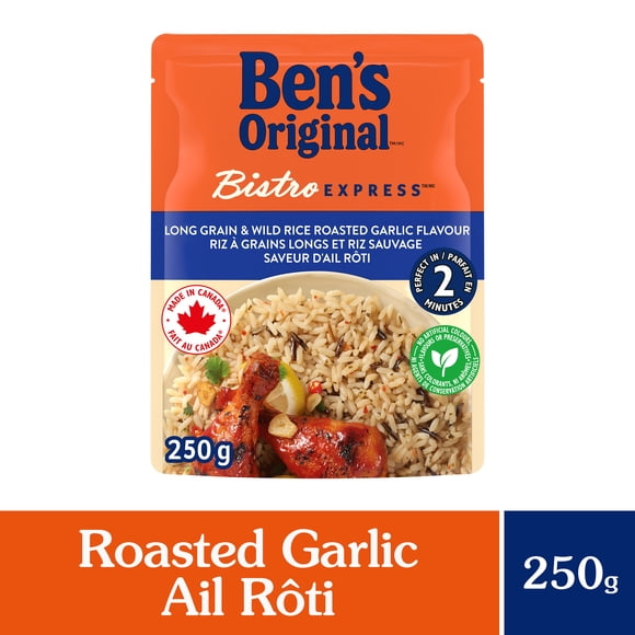 BEN'S ORIGINAL BISTRO EXPRESS riz à grains longs et riz sauvage d'ail rôti d'accompagnement, sachet de 250 g