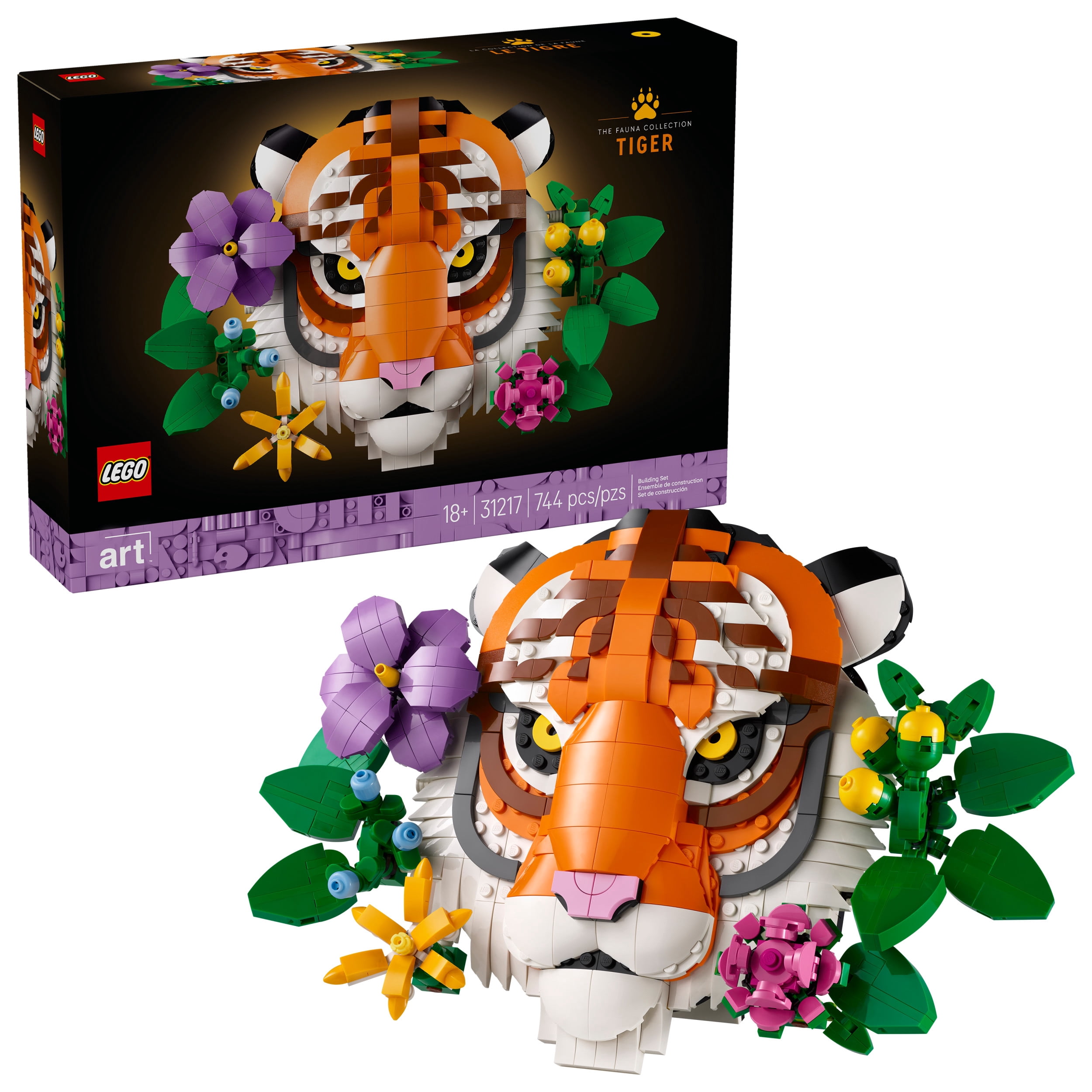 LEGO Art The Fauna Collection – Tiger, Building Set for Adults 18+