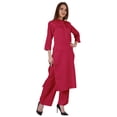 thumbnail image 2 of Bimba Robe Traditionnelle Indienne Unie pour Femmes Ensemble Kurta et Pantalon Ethnique Indien Palazzo, 2 of 7