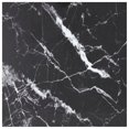 thumbnail image 1 of vidaXL Table Noire 60x60 cm 6 mm Verre Trempé avec Design Marbre, 1 of 3
