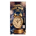 thumbnail image 1 of Qiulaii 1pcs Décorations de Rideau de Porte de Noël, Housse de Fond de Scène des Fêtes Imperméable, Décor Festif Réutilisable pour la Maison et la Vitrine 35*71 Po, 1 of 6