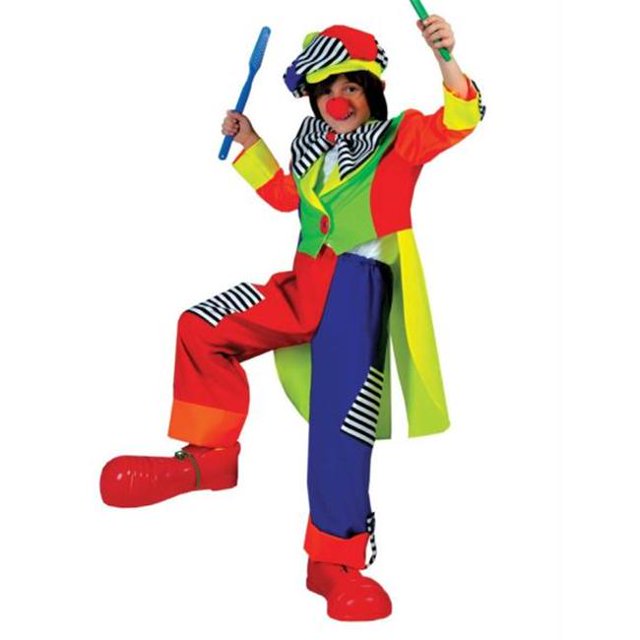MorrisCostumes FF60638 Rayures Épanouies Clown Ch Moyen