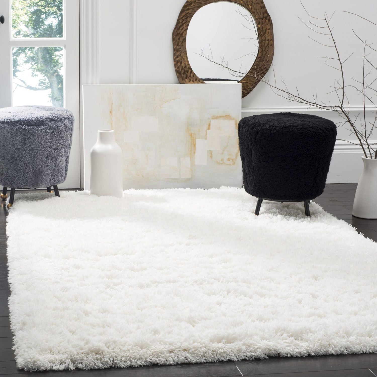 SAFAVIEH Polar Abbot Solid Extreme Plush Shag Area Rug