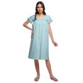 thumbnail image 1 of Moomaya Robe de Nuit d'Allaitement à Manches Courtes en Popeline de Coton Unie pour Femmes, 1 of 5