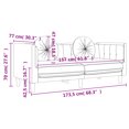 thumbnail image 4 of vidaXL Sofa avec Coussins 2 Places Velours Noir, 4 of 5