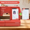 thumbnail image 3 of Poolin EOC05RE(2en1) Machine à Coudre et à Broder Informatisée Zone 7,9x11 Pouces, Écran Tactile 7 Pouces avec Connectivité Sans Fil, 3 of 10