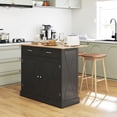 thumbnail image 2 of HOMCOM Kitchen Island with Drop Leaf Kitchen Cart with Storage Black, 2 of 10