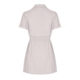 thumbnail image 3 of Gspmoly Robe pour Femmes, Ensemble pour Femmes à Lacets avec Revers et Boutons, Robe Unie, Robes de Soirée pour Femmes jusqu'à 60 % de Rabais, 3 of 5