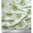 thumbnail image 3 of oneOone Cotton Flex Olive Green Fabric Leaves & Flower Panel Craft Projects Decor Fabric Printed By The Yard 40 Inch Wide, 3 of 3