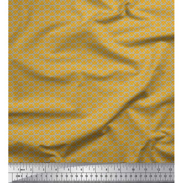 Soimoi Rayon Fabric Dot & Geometric Small Print Fabric by Yard 42 Inch Wide