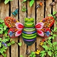 thumbnail image 3 of Iron Wall Art Decor for Outdoor Garden and Indoor Home Use – Blue Metal Wall Hanging Sculpture, 7.47 in x 5.11 in x 0 in, 3 of 5