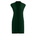 thumbnail image 4 of FAIWAD Women's Sleeveless Cardigan Solid Color Draped Open Front Vest Plus Size Lightweight Coat, 4 of 6