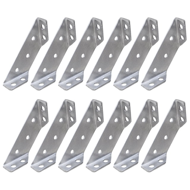 12 Pcs Équerre d'Angle Trapézoïdale Équerre d'Angle Droit Équerre d'Angle en Acier Inoxydable