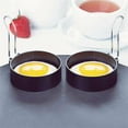 thumbnail image 3 of RRJ Stainless Steel Omelet Ring , Non Stick Pancake Egg Ring, Circular Omelet Maker Container With Handle, Iron Spray Coated Cooking Tool for Breakfast Kitchen, 3 of 5