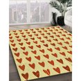 thumbnail image 3 of Ahgly Company Tapis d'Intérieur Lavable à la Machine, Carré, Transitionnel, Orange, Tapis de Zone, 7 Pieds Carré, 3 of 7