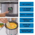 thumbnail image 3 of Kenmore 7-Qt Programmable Slow Cooker with Dipper (6.6L), Black & Silver, Easy to Use for Family Meals, 3 of 7