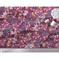 thumbnail image 3 of Soimoi Polyester Crepe Fabric & Orchids Floral Fabric Prints by Yard 42 Inch Wide, 3 of 3