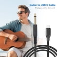 thumbnail image 3 of USB C to 1/4 Inch Sound Cable, Hi Fi Sound Quality Plug and Play Gold Plated Mono Interconnect Aux Adapter for Guitar Recording USB C to 6.35mm 1/4 Inch TS Sound Cable, 3 of 7