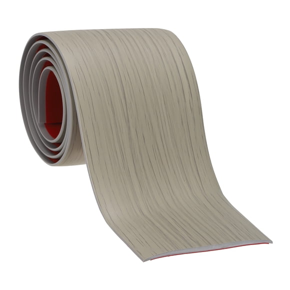 Self Adhesive Floor Transition Strip 3 in x 6.6 Ft, Vinyl Laminate Floor Flat Divider for Joining Floor Gaps Doorway, Khaki Wood Grain