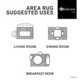 thumbnail image 4 of Tapis Mainstays Moderne Abstrait À Poils Ras, Blanc Et Argent, 5 Pi × 7 Pi, Chambre, Salon, Salle À Manger., 4 of 5