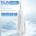 thumbnail image 2 of KIDSCOTER 300ML Water Flosser, 5 Modes 5 Tips,Detachable Tank, IPX7 Waterproof, White, 2 of 8