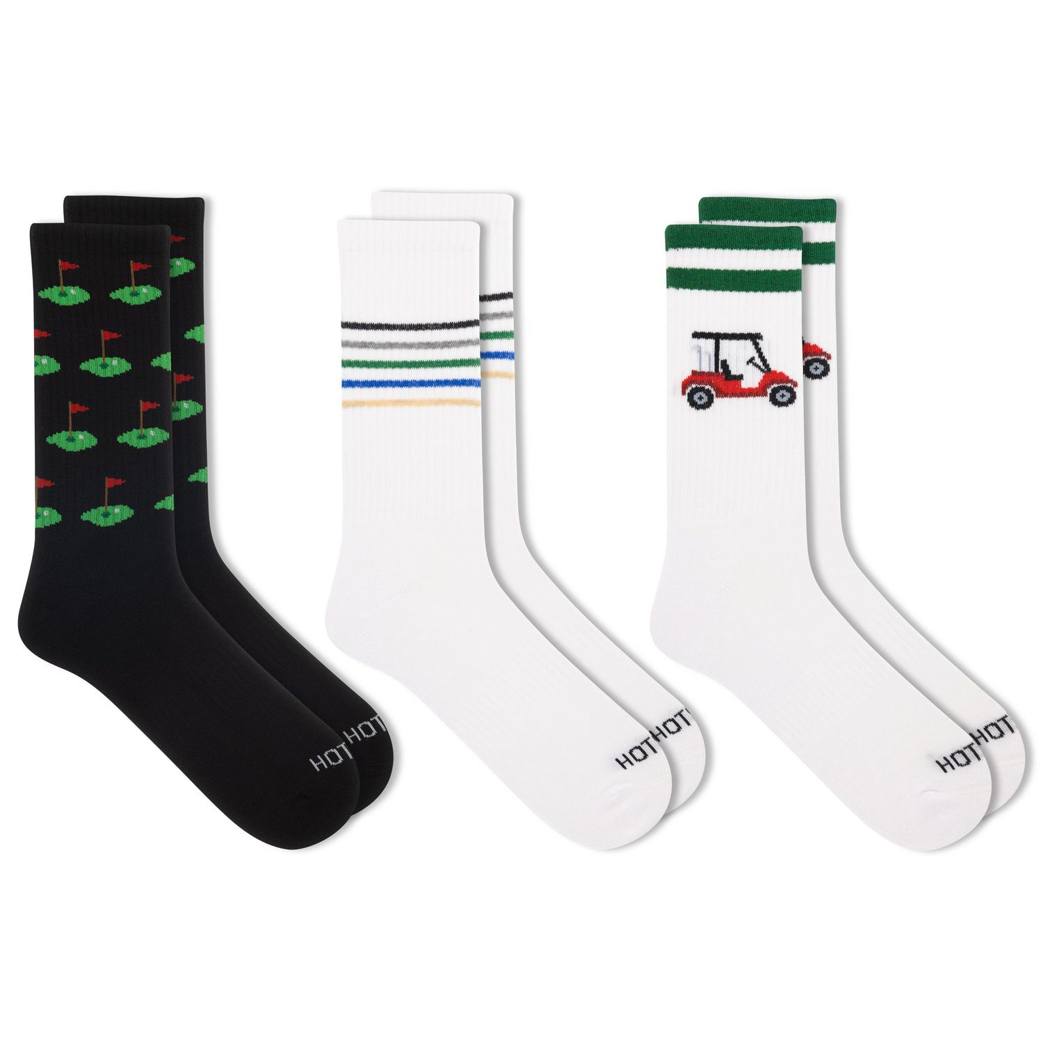 HOTSOX Chaussettes Coussinées de mode pour hommes. 3 paires. Taille 6-12