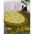 thumbnail image 3 of Ahgly Company Machine Washable Indoor Rectangle Transitional Golden Brown Yellow Area Rugs, 2' x 5', 3 of 7